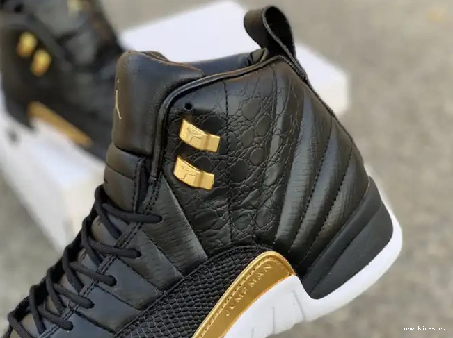 Chep Onekick Retro Air 12 AO6068-007 Black Metallic Jordan 'Reptile' Gold-White 0429